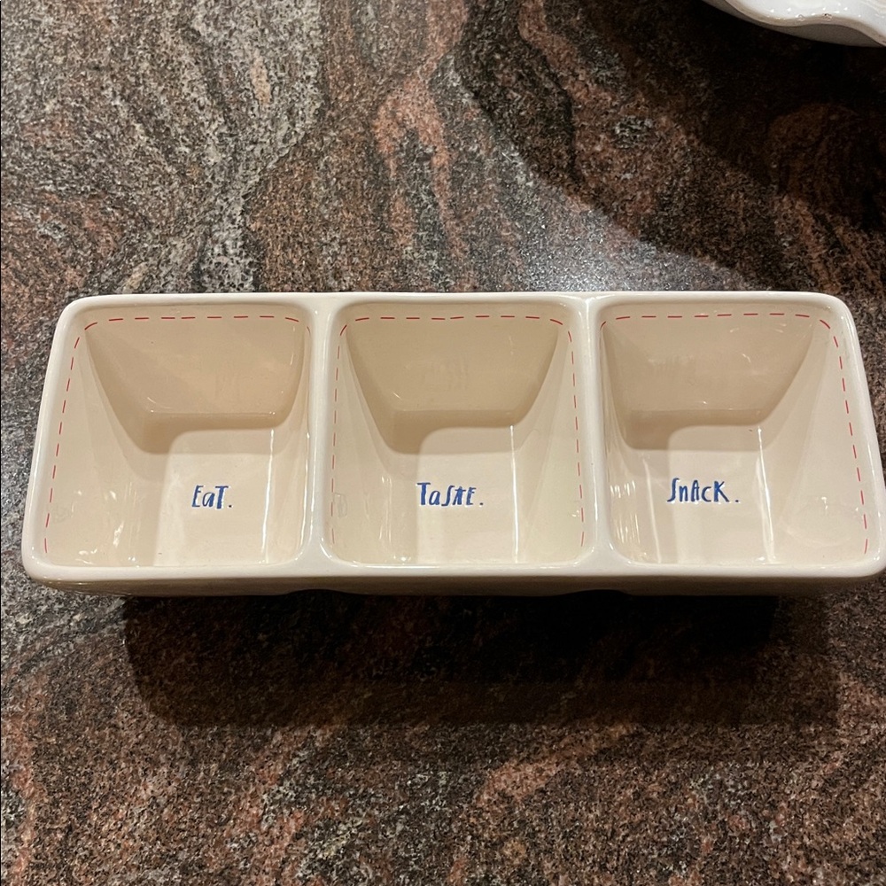 Rae Dunn Divided Serving Dip Dish